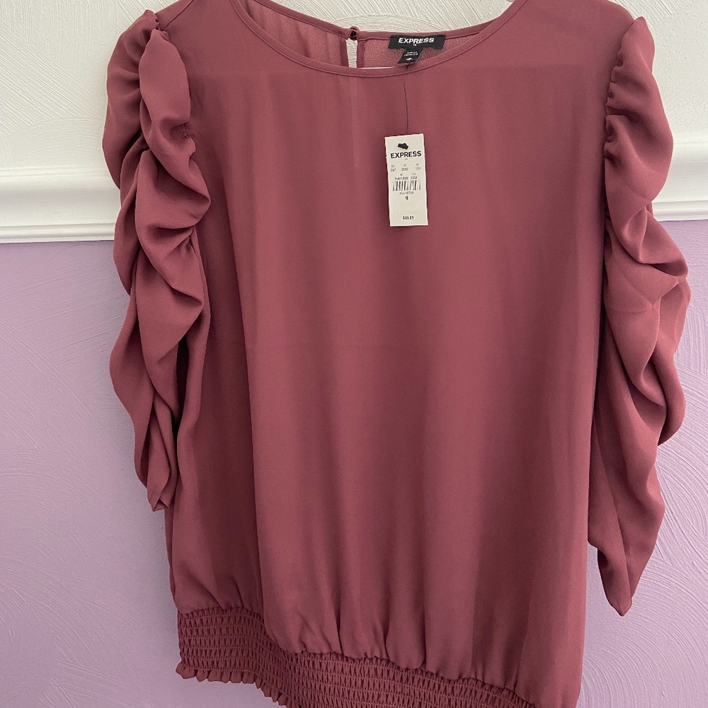 Dusty Rose 3/4 Sleeve Blouse